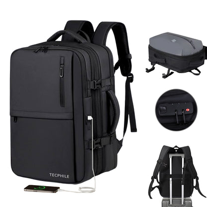 TECPHILE – VacuPack Travel Vacuum Backpack 30-42L Expandable Laptop Bag
