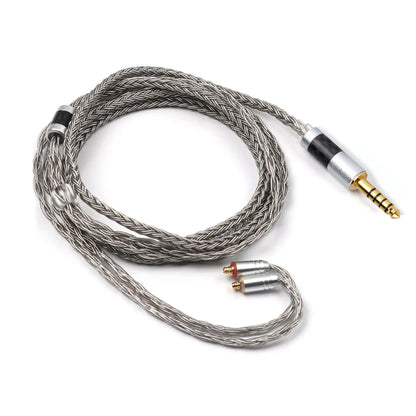 Tripowin Zonie 16-core silver-plated IEM cable with 4.4mm balanced jack and MMCX connectors, offering high-resolution audio transmission.