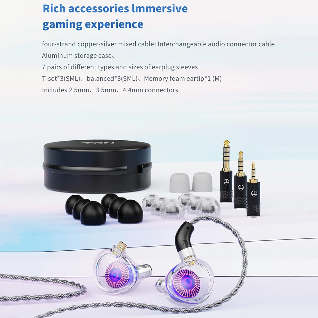 TRN Medusa 12mm 2nd Gen DLC Dynamic Driver IEM box content