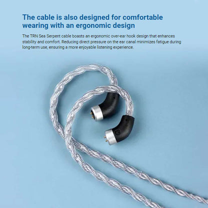 TRN Sea Serpent 4 Core Copper & Silver Mixed Upgrade Cable 2 pin connector
