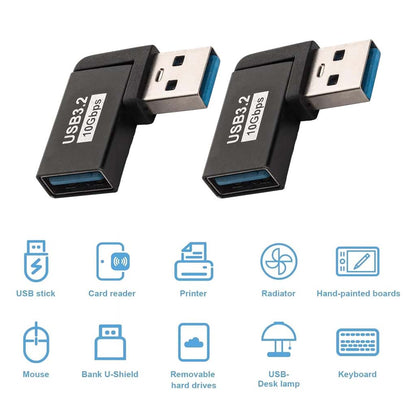 TECPHILE USB 3.2 OTG Adapter compatible with mouse, printer, USB lamp, and more, offering universal connectivity and 10Gbps speed.