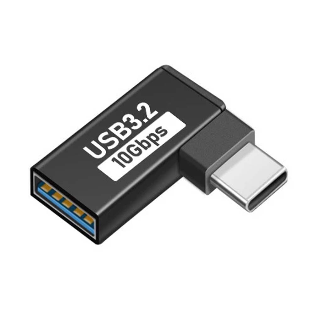 Compact TECPHILE USB 3.2 OTG Adapter with USB-C male to USB-A female for high-speed 10Gbps data transfer and charging.