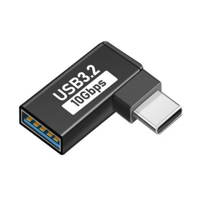 Compact TECPHILE USB 3.2 OTG Adapter with USB-C male to USB-A female for high-speed 10Gbps data transfer and charging.