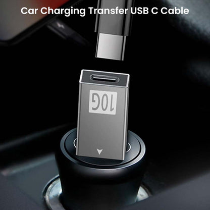 TECPHILE USB Adapter used for car charging with USB-C cable, ensuring fast and stable power transfer in vehicles.