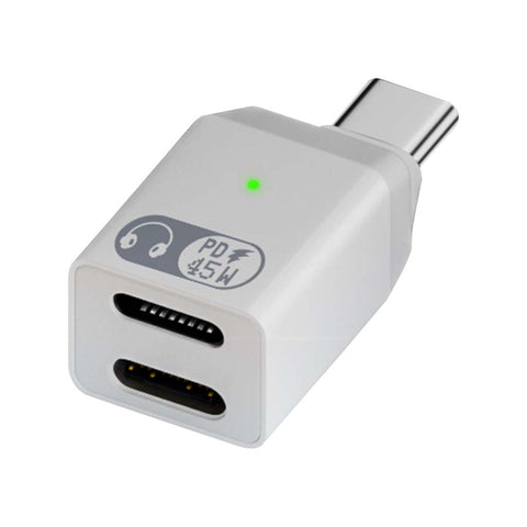 TECPHILE- 2-in-1 Type-C to Lightning Headphone Adapter with 45W Fast Charging