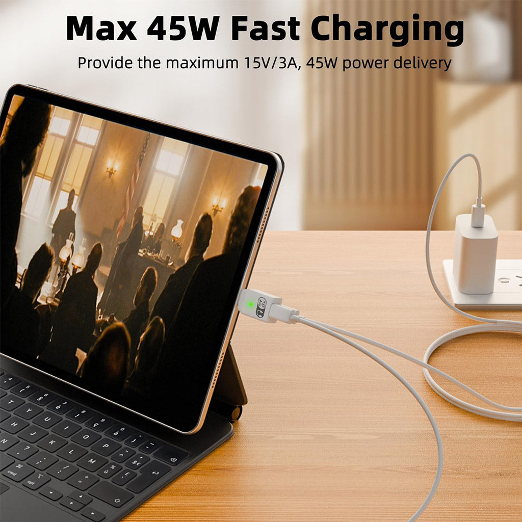TECPHILE- 2-in-1 Type-C to Lightning Headphone Adapter with 45W Fast Charging