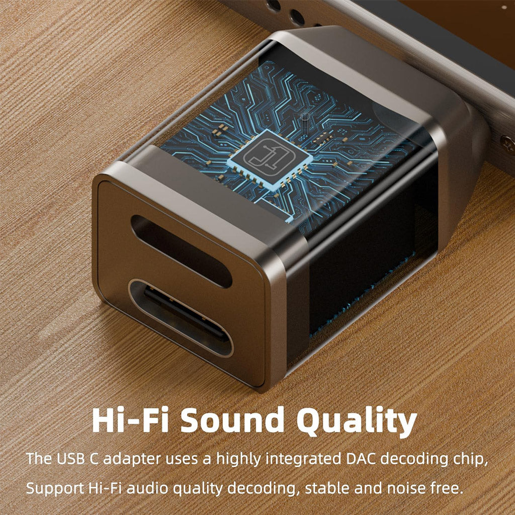 TECPHILE- 2-in-1 Type-C to Lightning Headphone Adapter with 45W Fast Charging