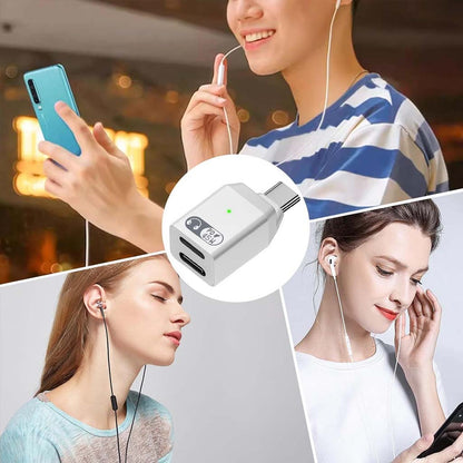 TECPHILE- 2-in-1 Type-C to Lightning Headphone Adapter with 45W Fast Charging