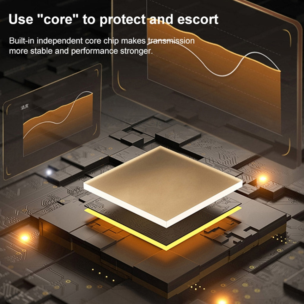 TECPHILE Lightning Adapter features built-in core chip for stable transmission. Ensures strong performance and device protection.