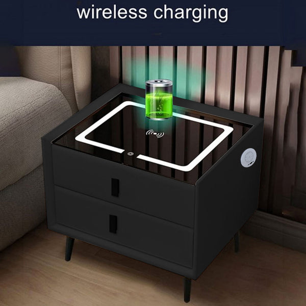 TECPHILE - Smart Side Table with Wireless Charging Station (Nightstand) - 11