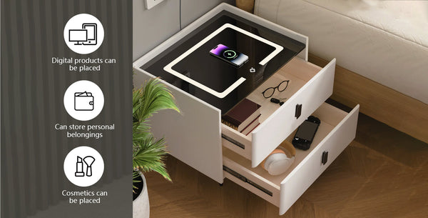 TECPHILE Smart Side Table with Wireless Charging Station Concept