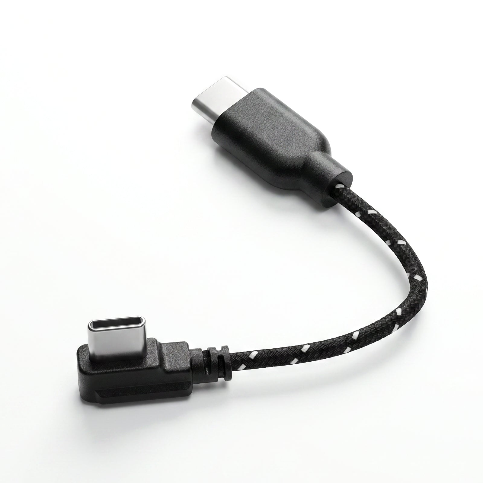 TimeEar - USB C to USB C OTG Mini Cable (L-Shaped to Straight)