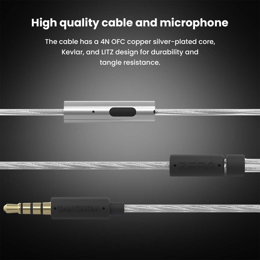 TANCHJIM Zero Ultima IEM SILVER high qulaity cable and mic