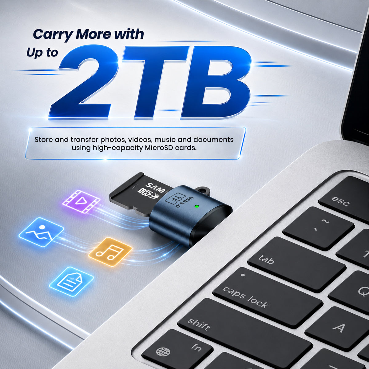 TECPHILE Type C to MicroSD Card Reader OTG Adapter with with USB 3.0 Super Speed