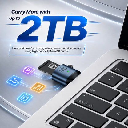 TECPHILE Type C to MicroSD Card Reader OTG Adapter with with USB 3.0 Super Speed