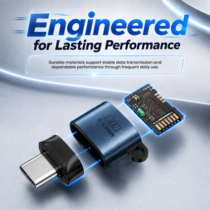 TECPHILE Type C to MicroSD Card Reader OTG Adapter with with USB 3.0 Super Speed