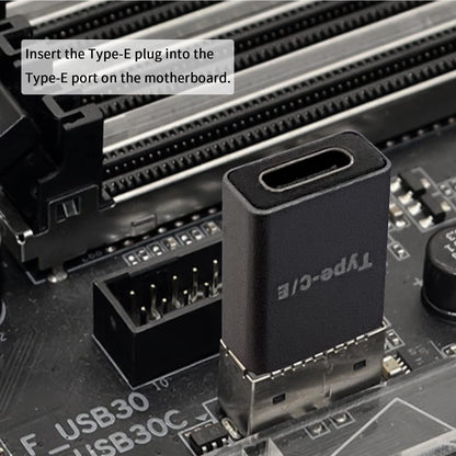 TECPHILE- USB Type-E Male to USB-C Female Front Panel Adapter