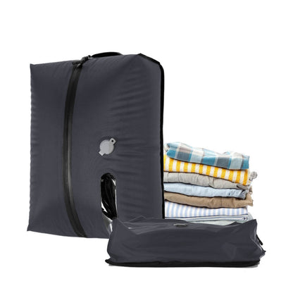 Waterproof vacuum storage bag with clothes and electric pump