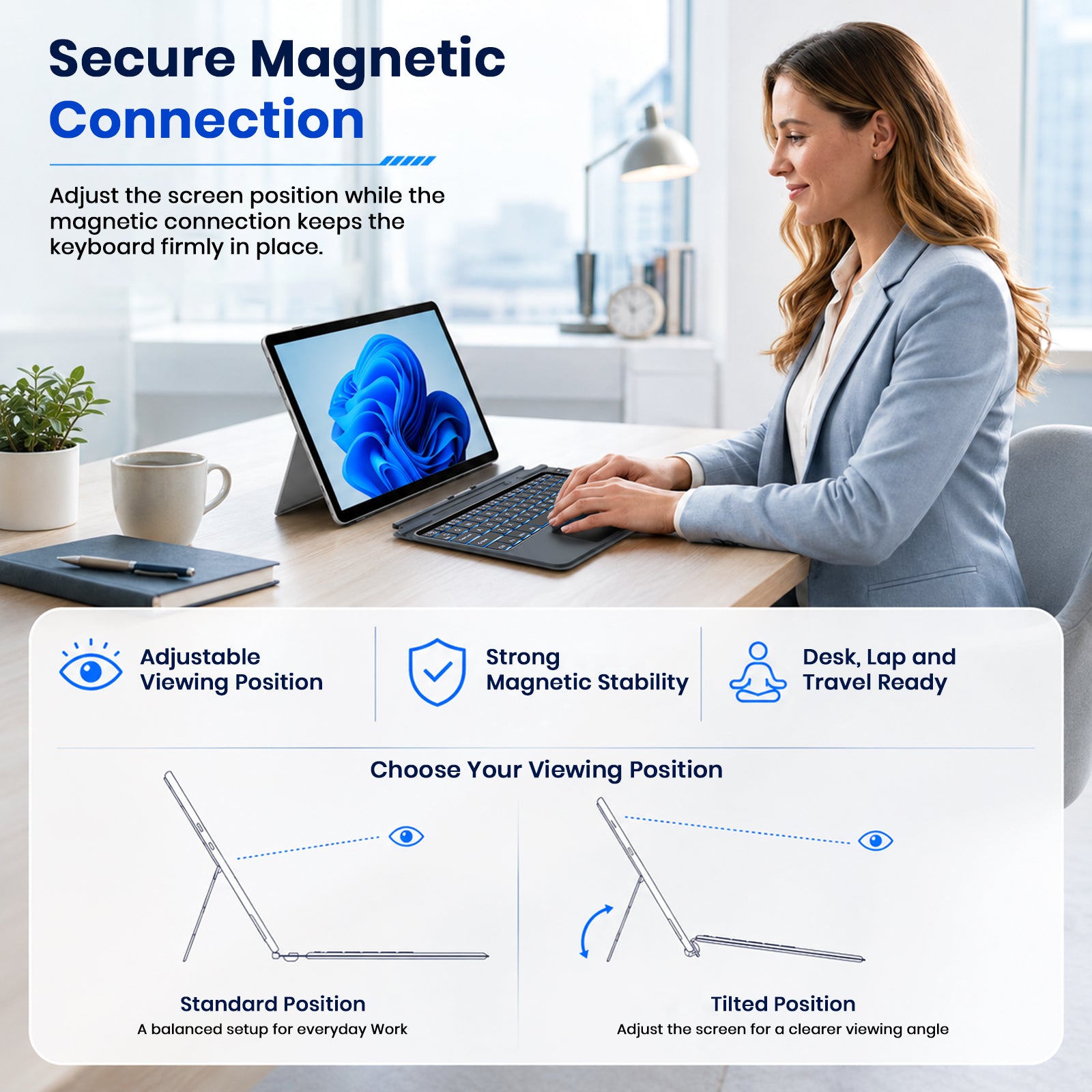 Wireless Microsoft Surface Go Keyboard for G0 4, Go 3, Go 2, Go