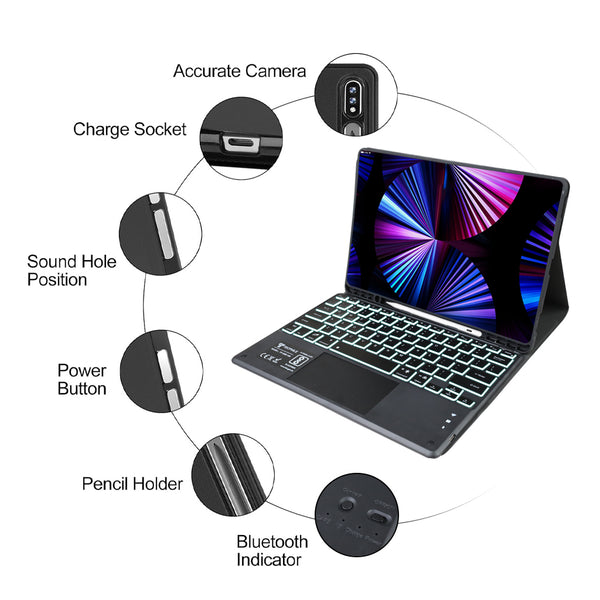 X510T Keyboard Case for Samsung Galaxy Tab S9 11"/ S9 FE 10.9 inch - 15