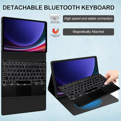 Detachable Bluetooth keyboard with magnetic attachment and stable connection for TECPHILE RY812 Honor Pad 8 case.