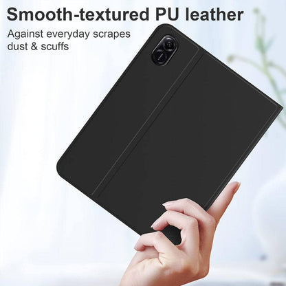 Smooth-textured PU leather exterior of TECPHILE RY812 case resists dust and scuffs while offering a sleek, professional look.