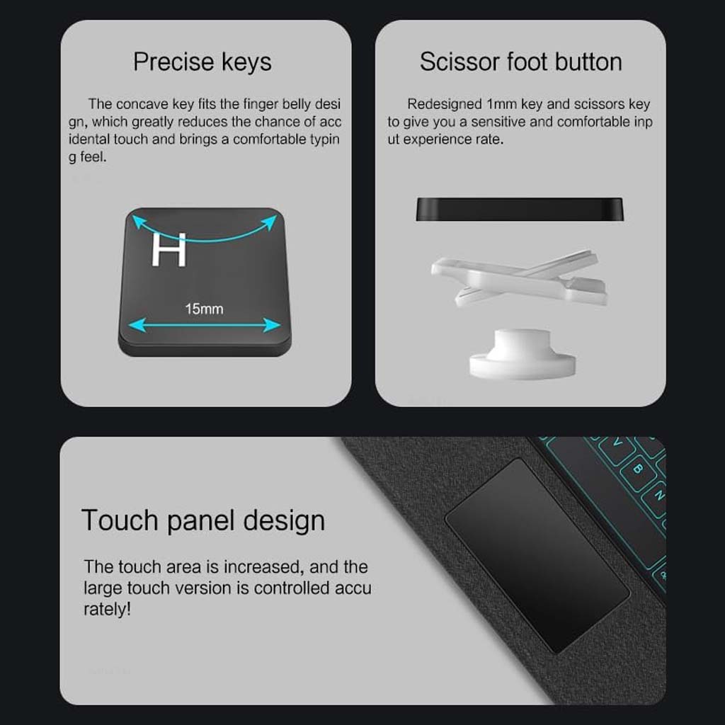YJ-M711 Keyboard Case for Huawei MatePad 10.95” with Kickstand