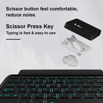 YJ-S9+ Bluetooth keyboard case for Galaxy S9 Plus/ S9 FE Plus 12.4” Scissors keys