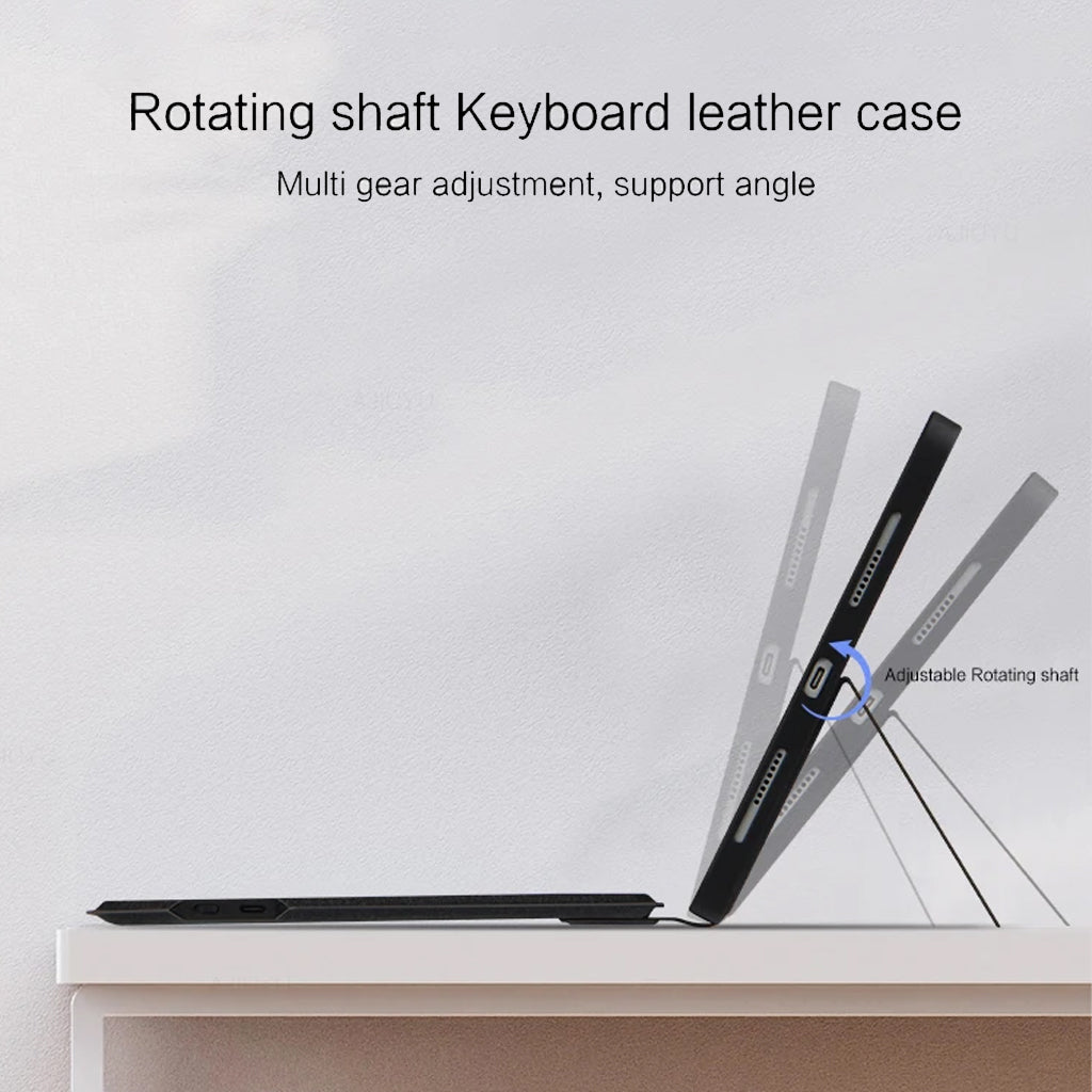 YJ-S9+ Bluetooth keyboard case for Galaxy S9 Plus/ S9 FE Plus 12.4” adjustable angle 
