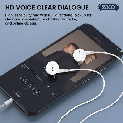 ZXQ - A13 Versatile Wired Earphone has HD Mic and Speaker