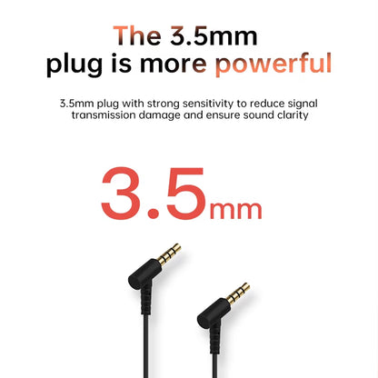 ZXQ A2 Wired Earphone Black has 3.5mm Gold-Plated Plug