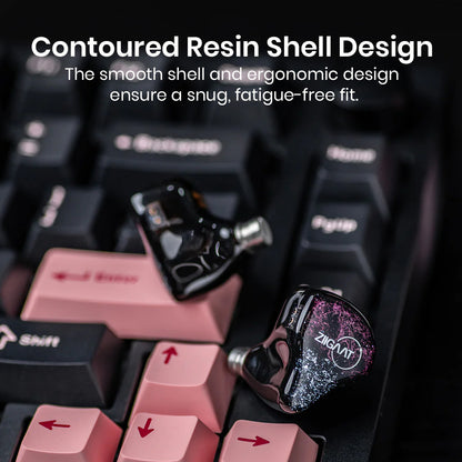 ZiiGaat Odyssey High Performance Hybrid IEM with Resin Shell design