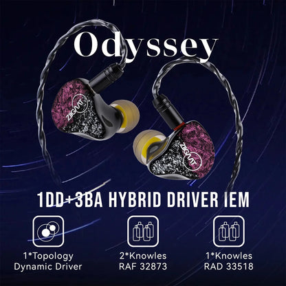 ZiiGaat Odyssey High Performance Hybrid IEM Driver Configuration