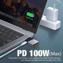 TECPHILE- 2-in-1 Type-C to DisplayPort 1.4 + Type-C 100W PD Adapter - 3