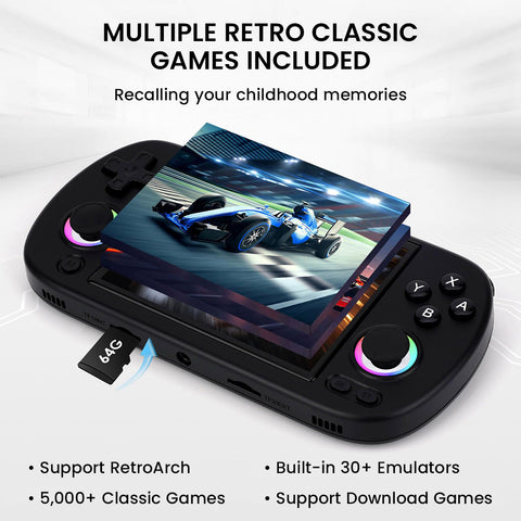 ANBERNIC- RG40XX H 4.0 inch Handheld Game Console with 30+ Emulators - 0