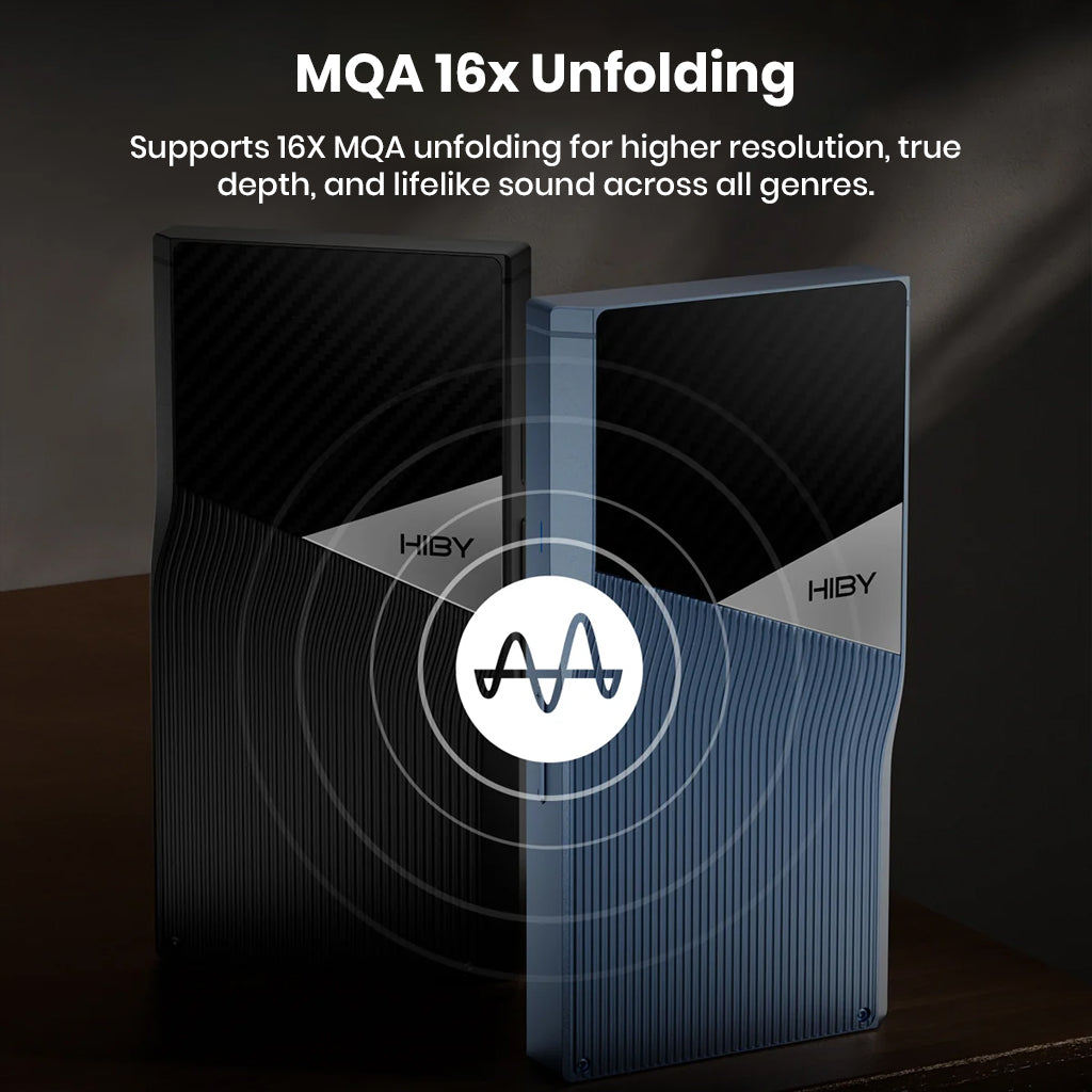 HiBy R6 Pro II supports MQA 16x unfolding for high-resolution, lifelike sound reproduction across all music genres.