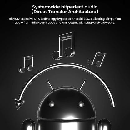 HiBy R8 II Gen 2 supports systemwide bit-perfect audio via Direct Transfer Architecture, bypassing Android SRC for pure sound output.