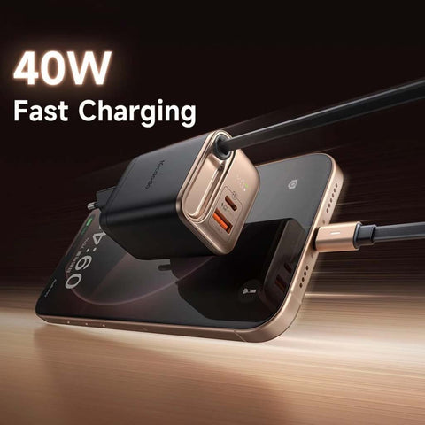 Mcdodo- 40W PD GaN Charger with Type-C Retractable Cable - 0