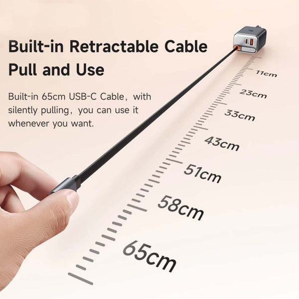 Mcdodo- 40W PD GaN Charger with Type-C Retractable Cable - 3