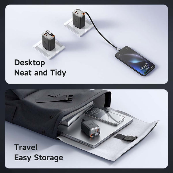 Mcdodo- 67W PD GaN Charger with Type-C Retractable Cable - 11
