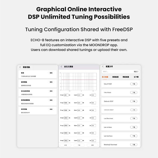 MOONDROP- ECHO-B USB-C to 4.4mm DSP Version Portable DAC & AMP - 4