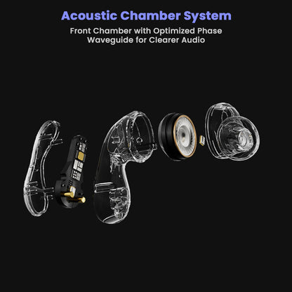 ND Pulsar acoustic chamber system with optimized phase waveguide for enhanced audio clarity and immersive sound.