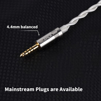NICEHCK SnowCat Silver Plated-OCC Upgrade Cable for IEM jack