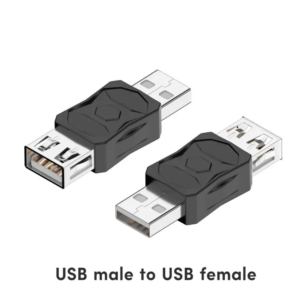 TECPHILE USB male to USB female adapter for extending USB connections, included in the 14-in-1 OTG converter set.