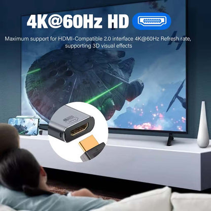 TECPHILE Type-C to HDMI adapter enables 4K@60Hz HD output with 3D visual support, ideal for immersive home entertainment setups.