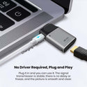TECPHILE- 2-in-1 Type-C Male to HDMI 2.0  + Type-C 100W PD Female Adapter - 5