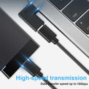 TECPHILE- 100W USB Type-C Male to Female 90° Right Angle Adapter - 11