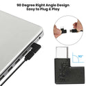 TECPHILE- 100W USB Type-C Male to Female 90° Right Angle Adapter - 3