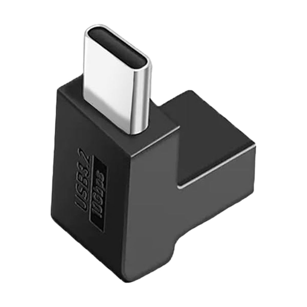TECPHILE- 100W USB Type-C Male to Female 90Â° Right Angle Adapter