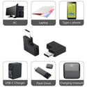TECPHILE- 100W USB Type-C Male to Female 90° Right Angle Adapter - 4